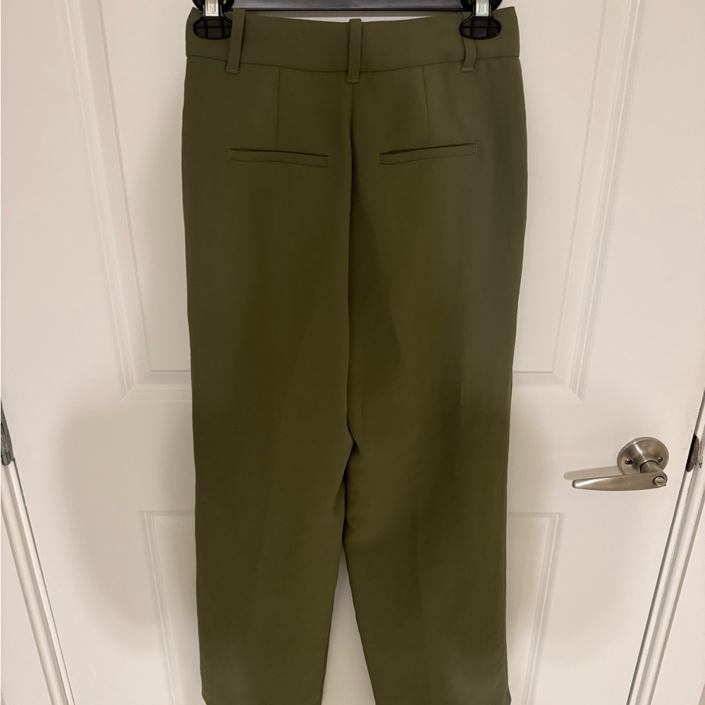Aritzia The Effortless Pant. Bitter sage color. Size 0. Worn once. - Picture 4 of 5